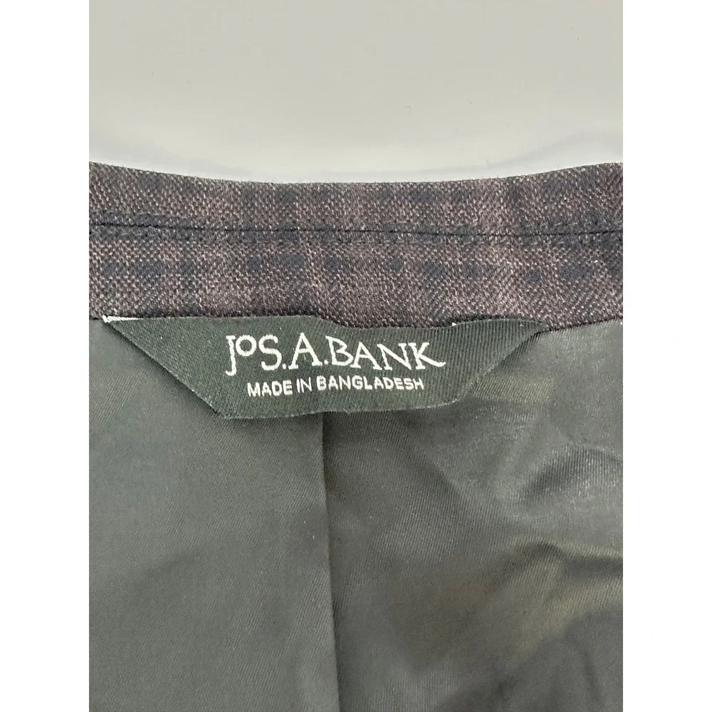 Jos A Bank Sport Coat Mens 44S Traveler Plaid Wool Blazer Tailored Fit Y7